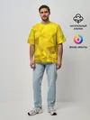 Мужская футболка оверсайз / YELLOW ABSTRACT