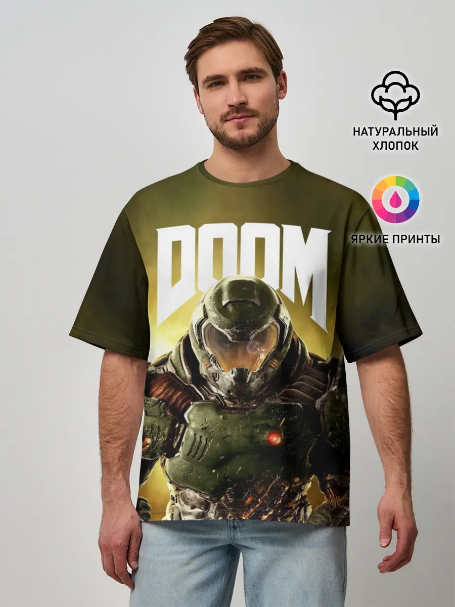 Мужская футболка оверсайз / DOOM