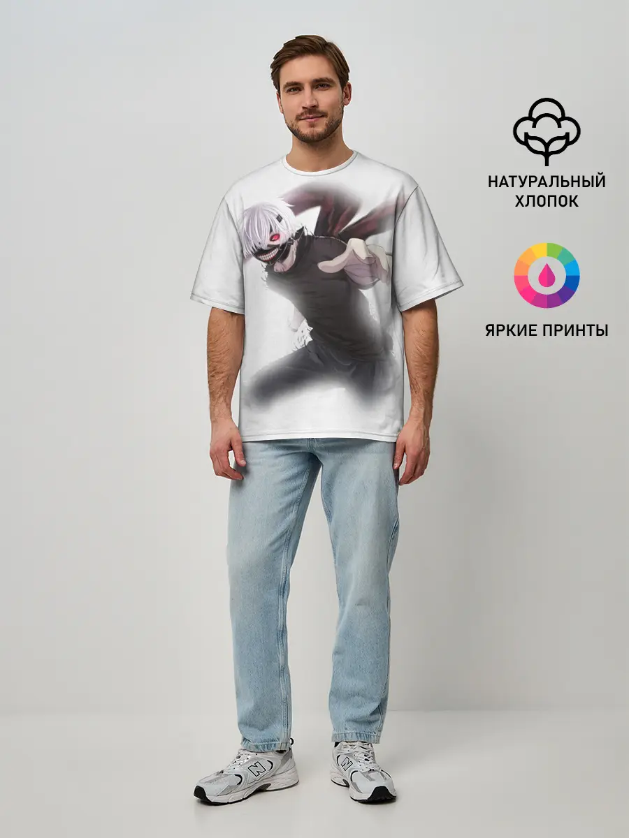 Мужская футболка оверсайз / Токийский гуль