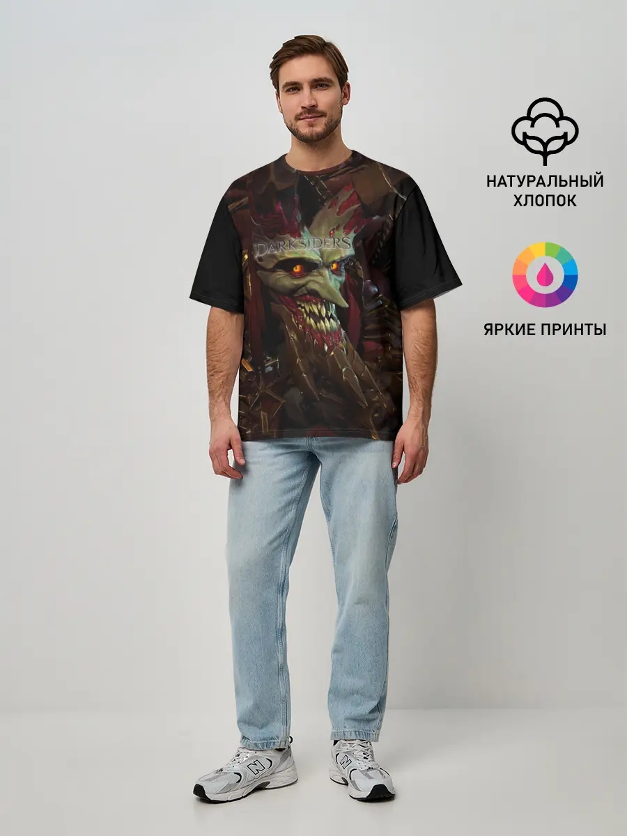 Мужская футболка оверсайз / Darksiders | Гнев Войны
