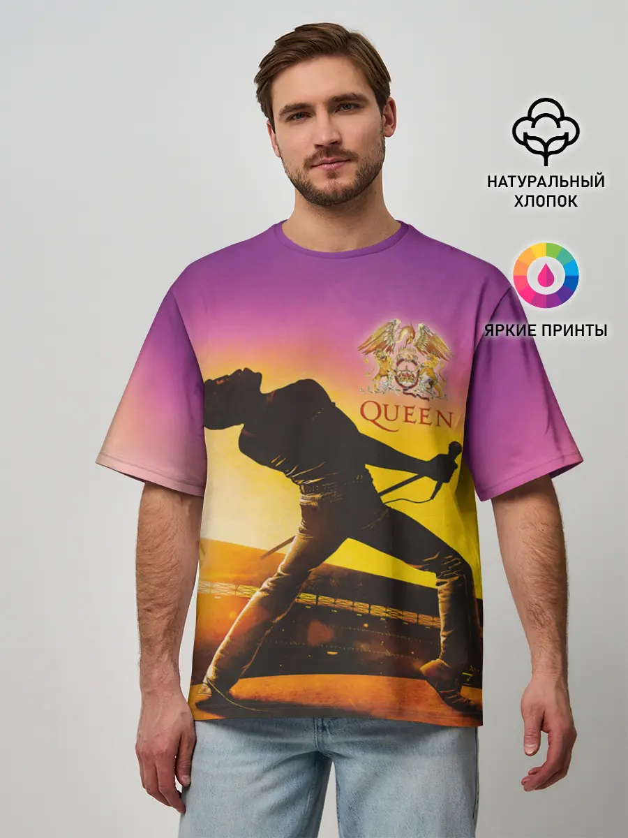 Мужская футболка оверсайз / Queen