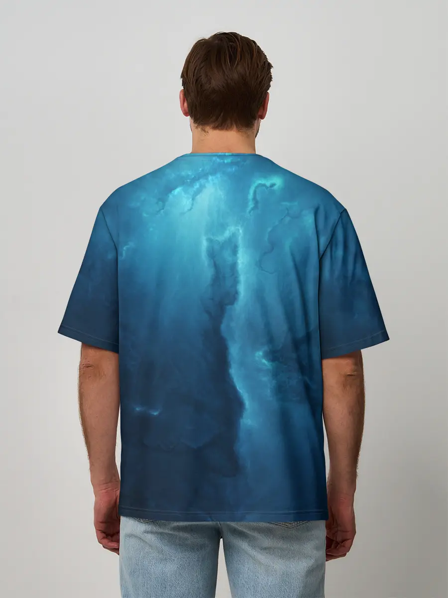 Мужская футболка оверсайз / ЗВЕЗДНЫЙ КИТ | STAR WHALE