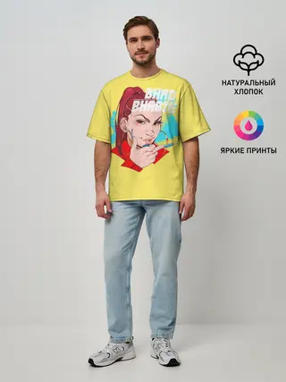 Мужская футболка оверсайз / Bhabie