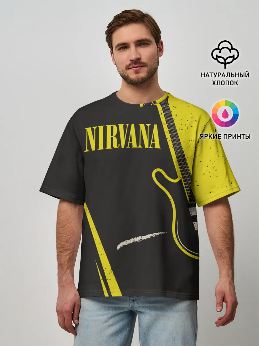 Мужская футболка оверсайз / Nirvana