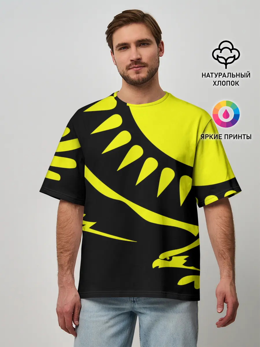 Мужская футболка оверсайз / Kazakhstan