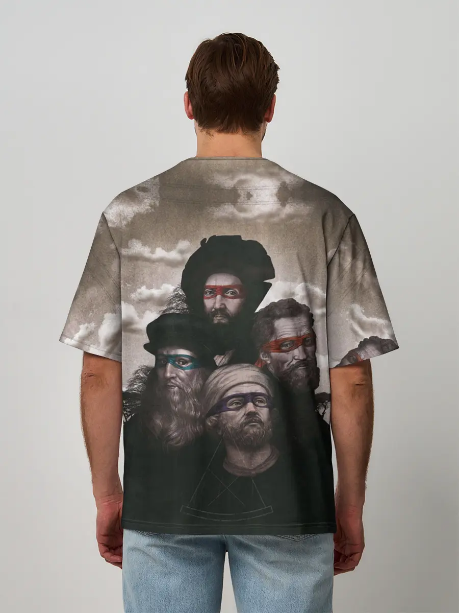 Мужская футболка оверсайз / Художники, не черепашки ниндзя
