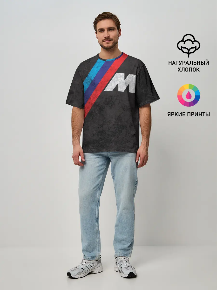 Мужская футболка оверсайз / BMW