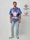 Мужская футболка оверсайз / Грозовой Котик