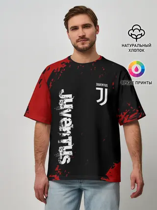 Мужская футболка оверсайз / JUVENTUS / ЮВЕНТУС