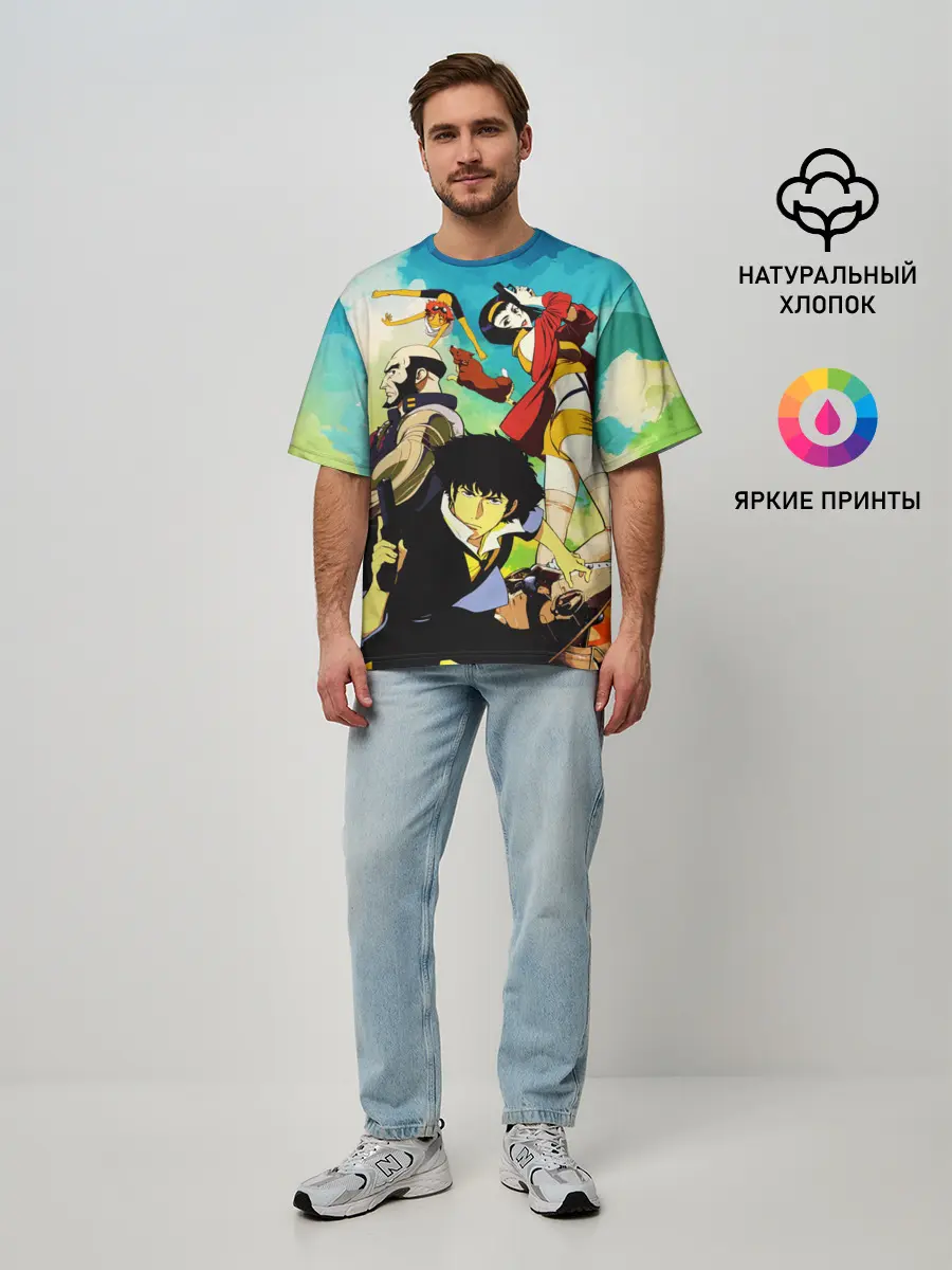 Мужская футболка оверсайз / Cowboy Bebop All