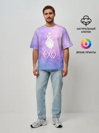 Мужская футболка оверсайз / EXO