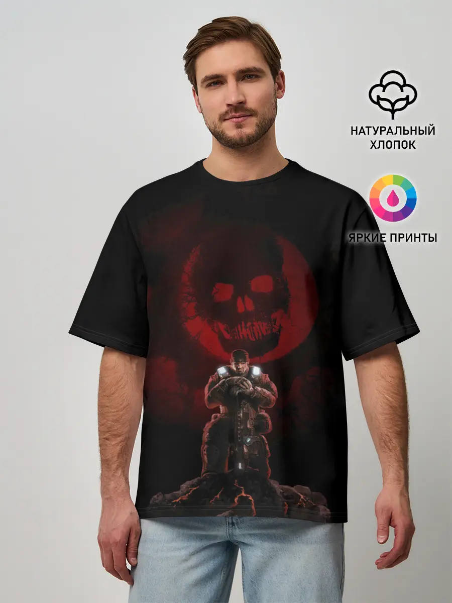 Мужская футболка оверсайз / Феникс