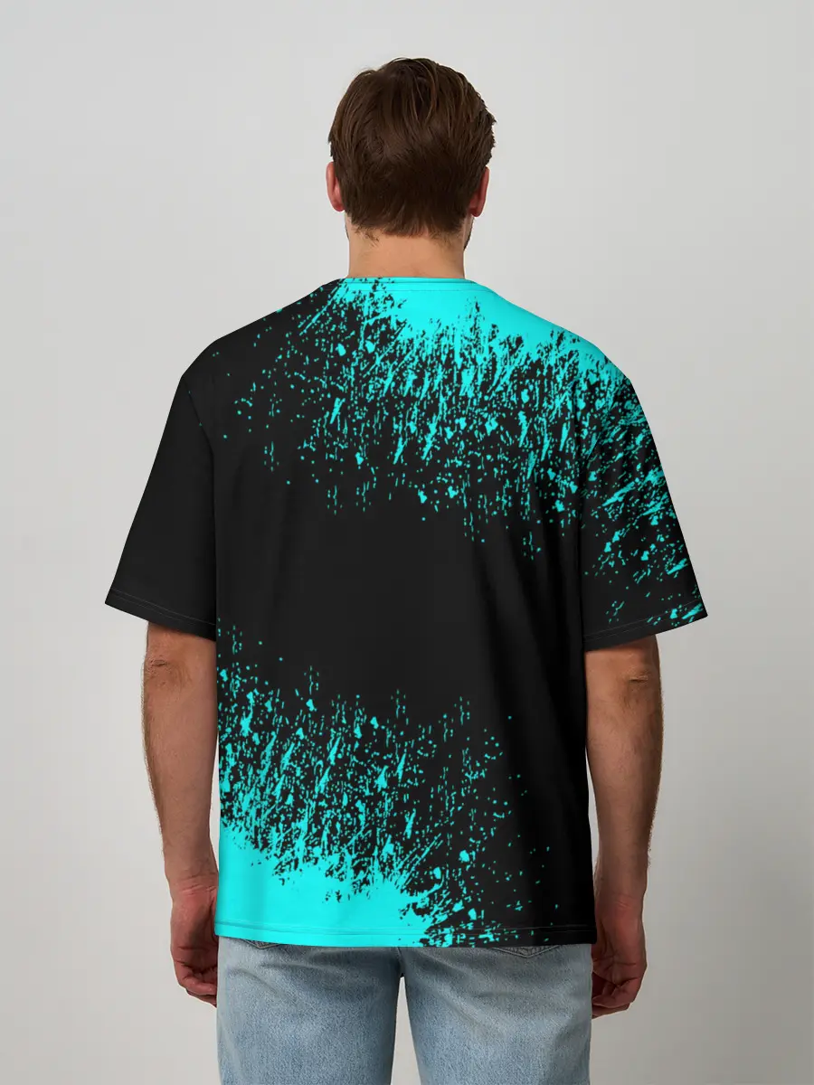 Мужская футболка оверсайз / Краска