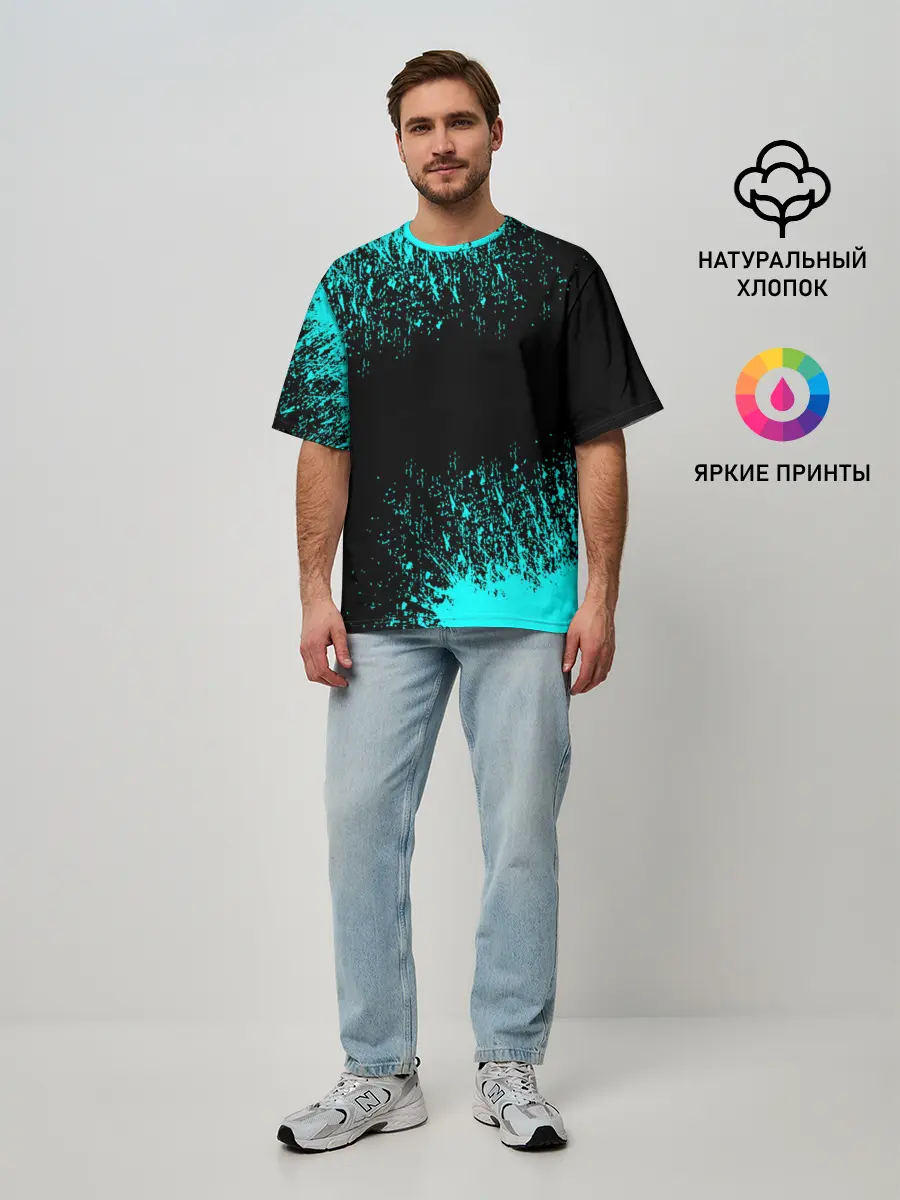Мужская футболка оверсайз / Краска