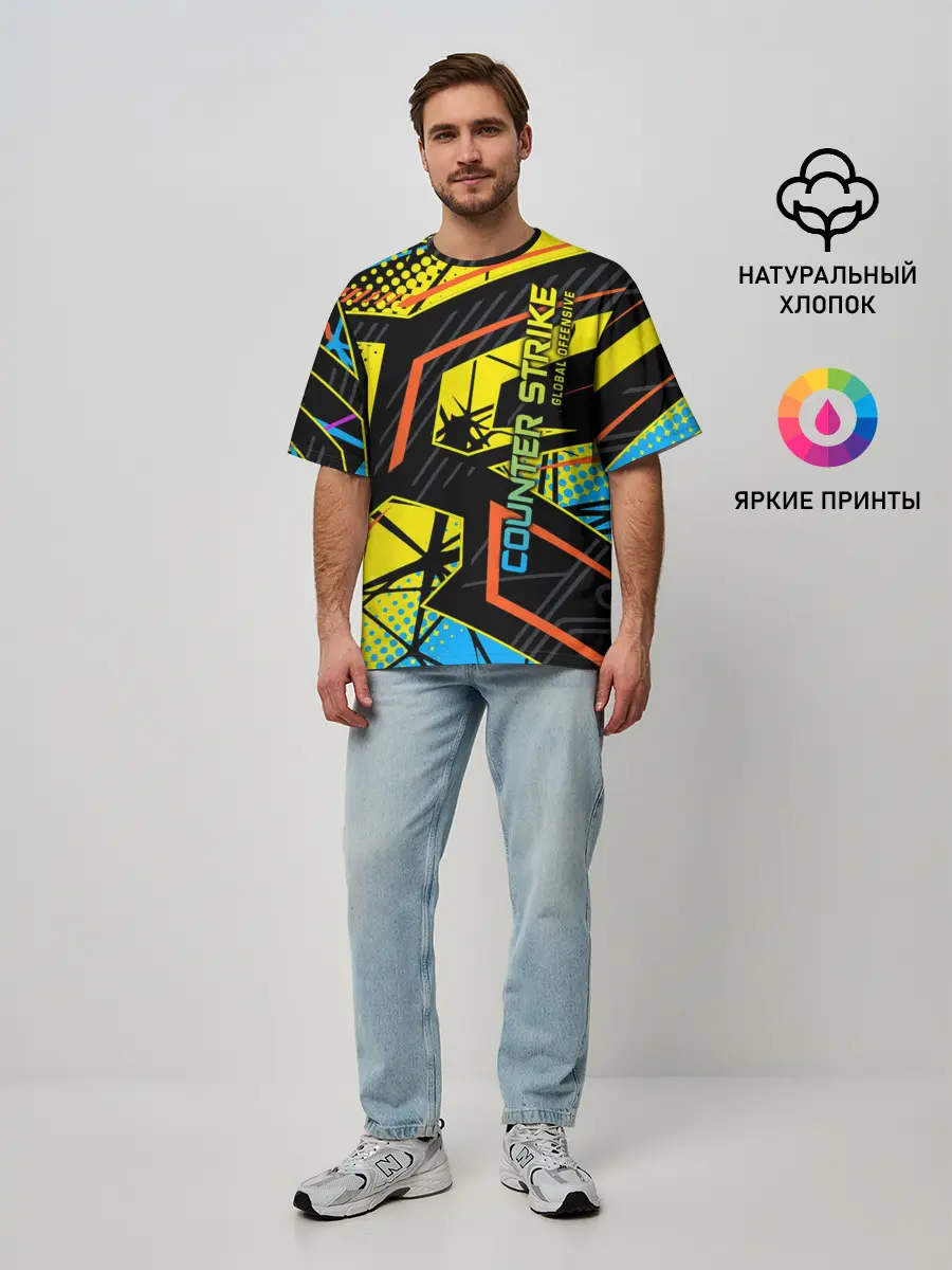 Мужская футболка оверсайз / Counter-Strike