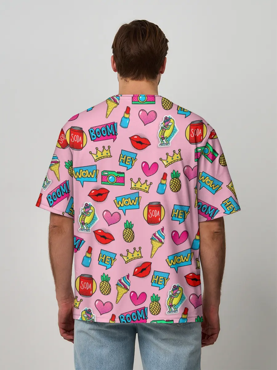 Мужская футболка оверсайз / Pop Art