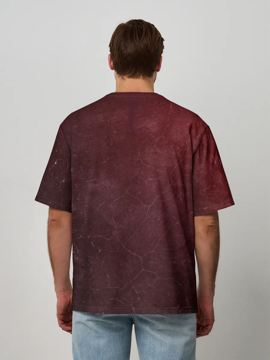 Мужская футболка оверсайз / TOYOTA | RED GRUNGE