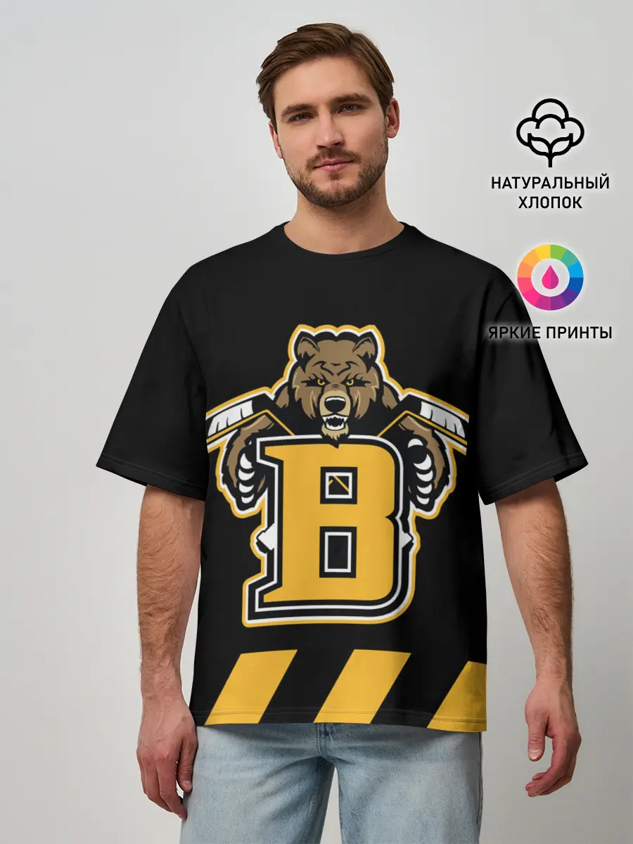 Мужская футболка оверсайз / BOSTON BRUINS