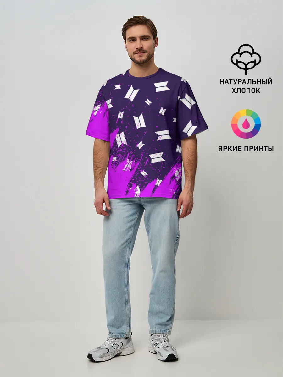 Мужская футболка оверсайз / BTS / БТС