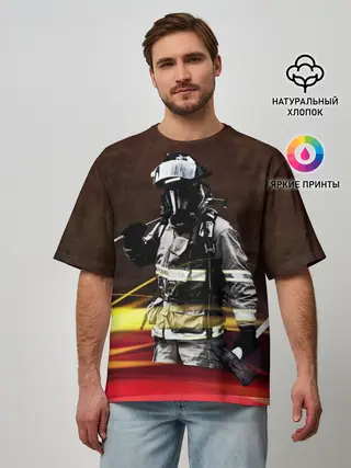 Мужская футболка оверсайз / Спасатель