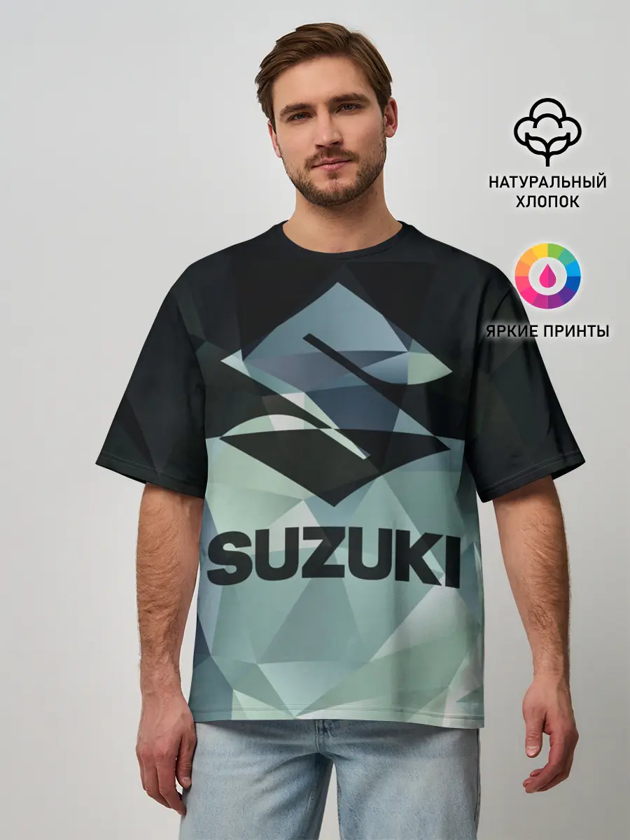 Мужская футболка оверсайз / SUZUKI