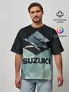 Мужская футболка оверсайз / SUZUKI