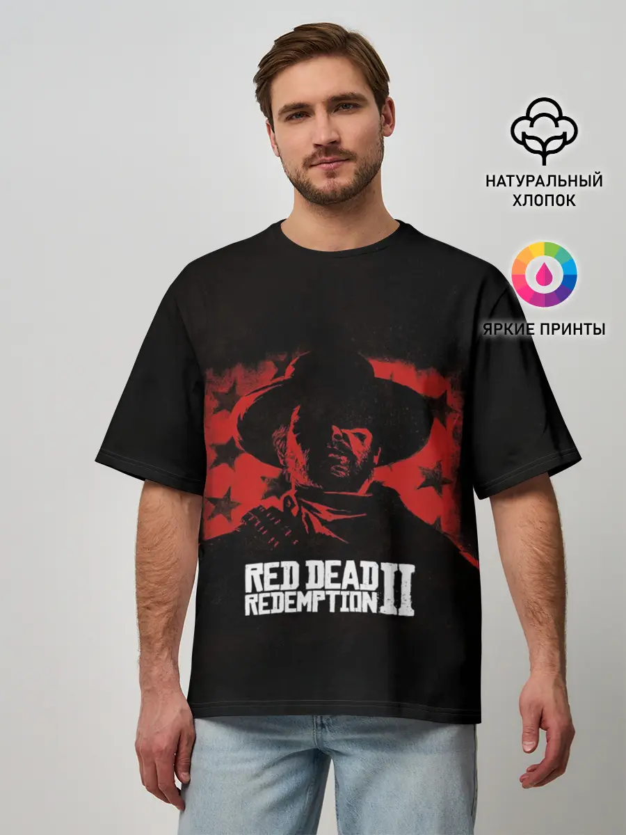 Мужская футболка оверсайз / Red Dead Redemption