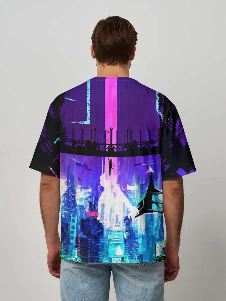 Мужская футболка оверсайз / CYBERPUNK