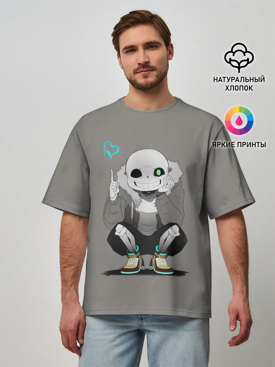 Мужская футболка оверсайз / UNDERTALE