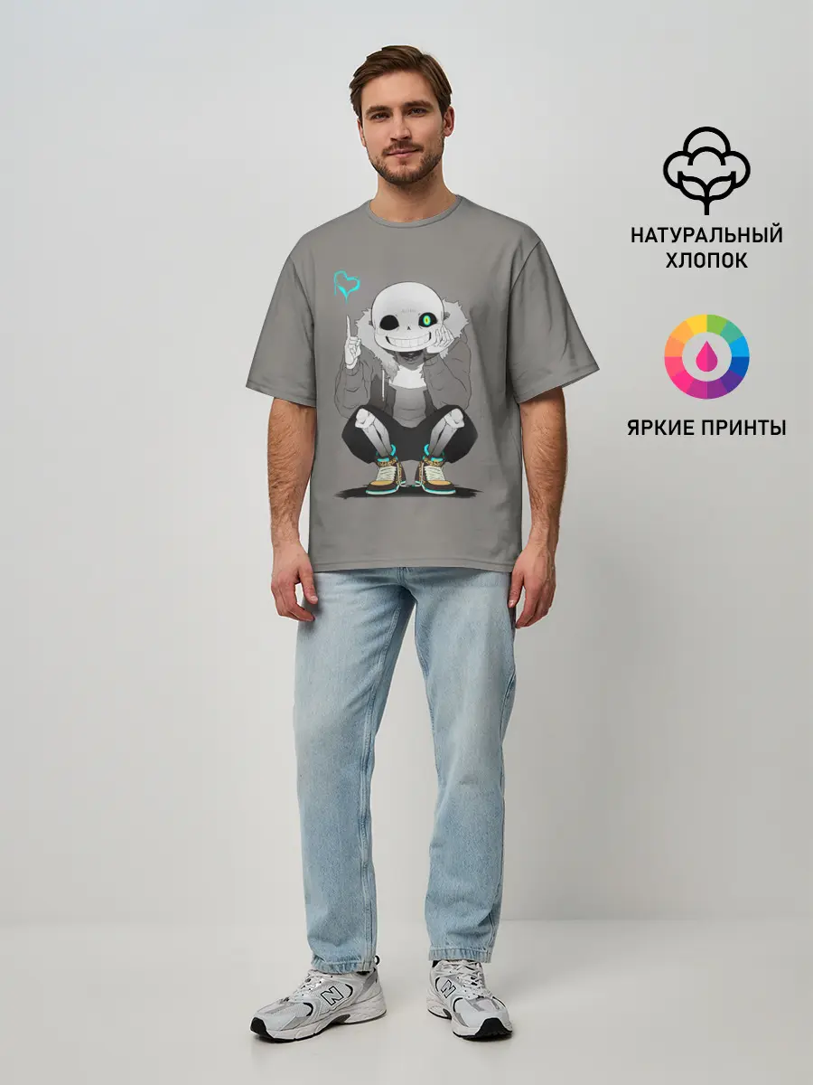 Мужская футболка оверсайз / UNDERTALE