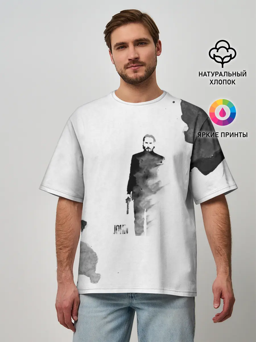 Мужская футболка оверсайз / Джон Уик