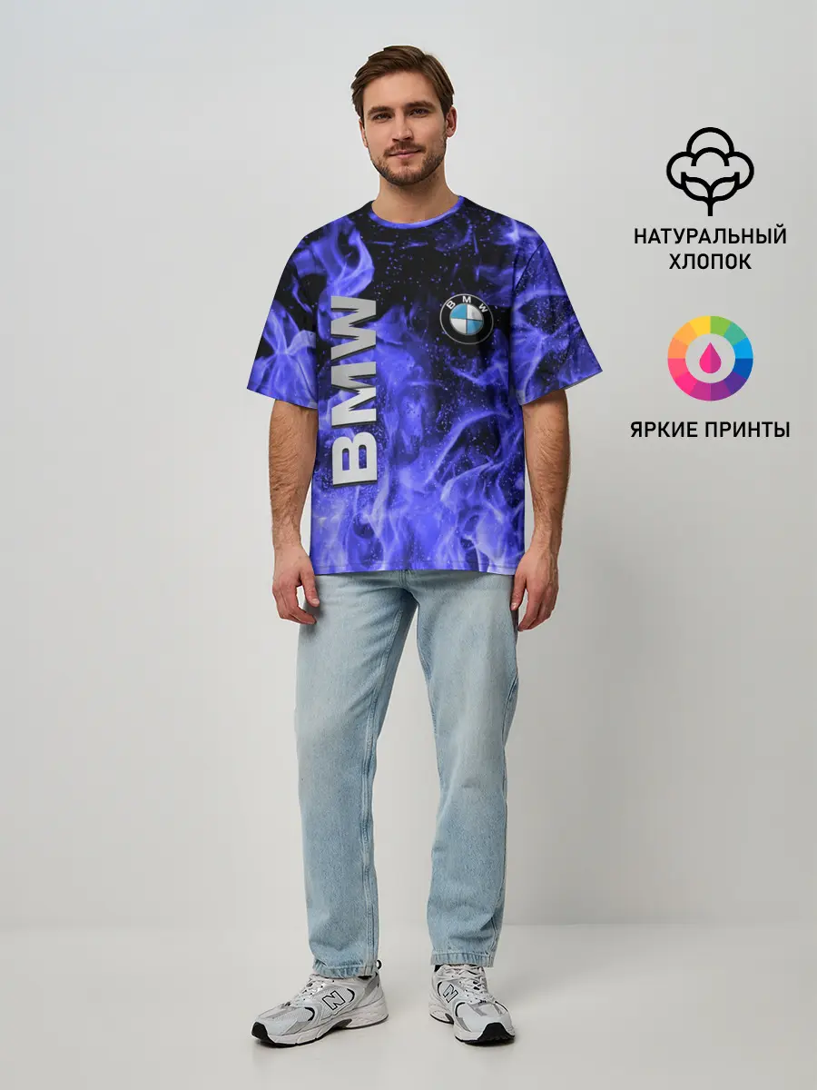 Мужская футболка оверсайз / BMW