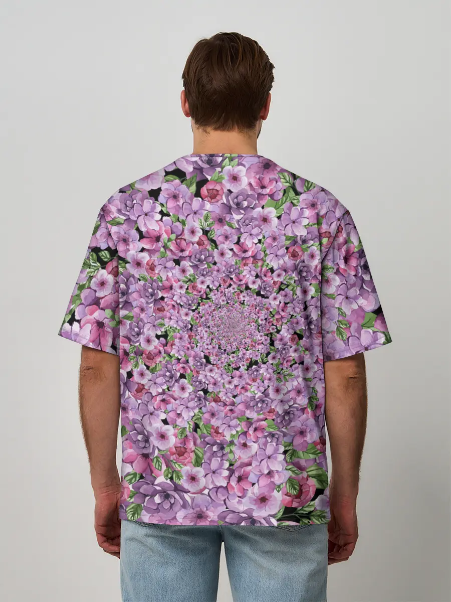 Мужская футболка оверсайз / СИРЕНЬ | VIOLET LILAC