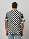 Мужская футболка оверсайз / Яркая шахматная доска