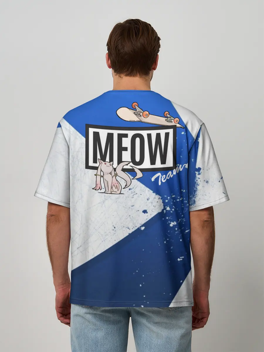 Мужская футболка оверсайз / Meow team