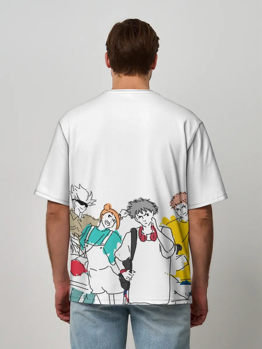 Мужская футболка оверсайз / Итадори Юдзи - Jujutsu Kaisen