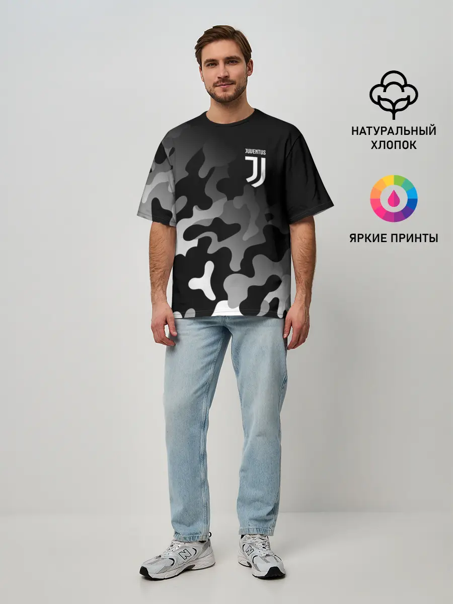 Мужская футболка оверсайз / JUVENTUS / ЮВЕНТУС