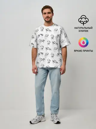 Мужская футболка оверсайз / Поросята