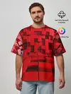 Мужская футболка оверсайз / 3D кубики