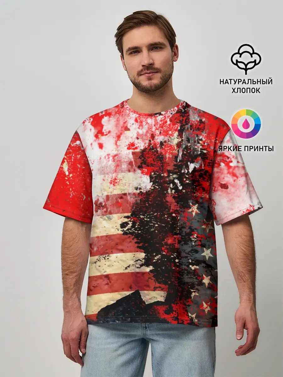 Мужская футболка оверсайз / США