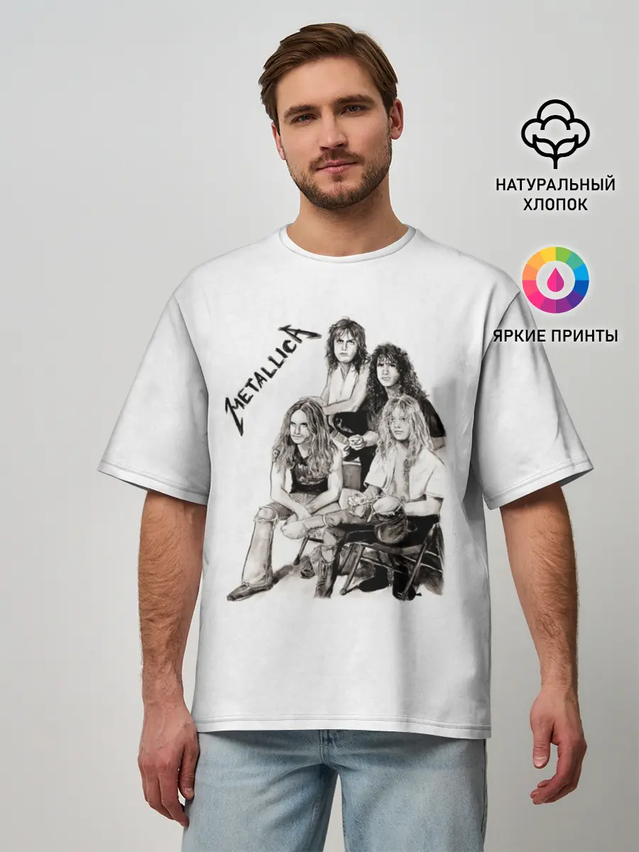Мужская футболка оверсайз / Metallica