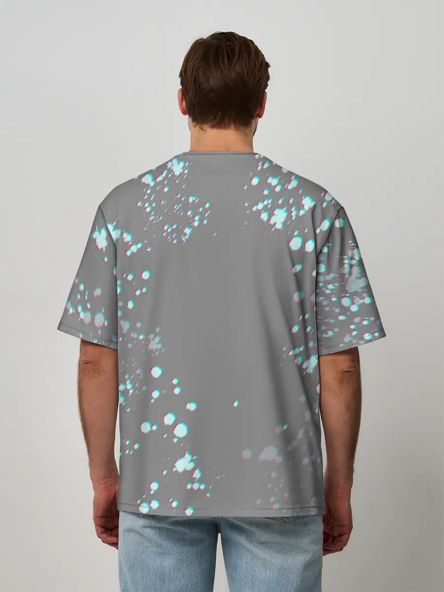 Мужская футболка оверсайз / 067 | ГЛИТЧ