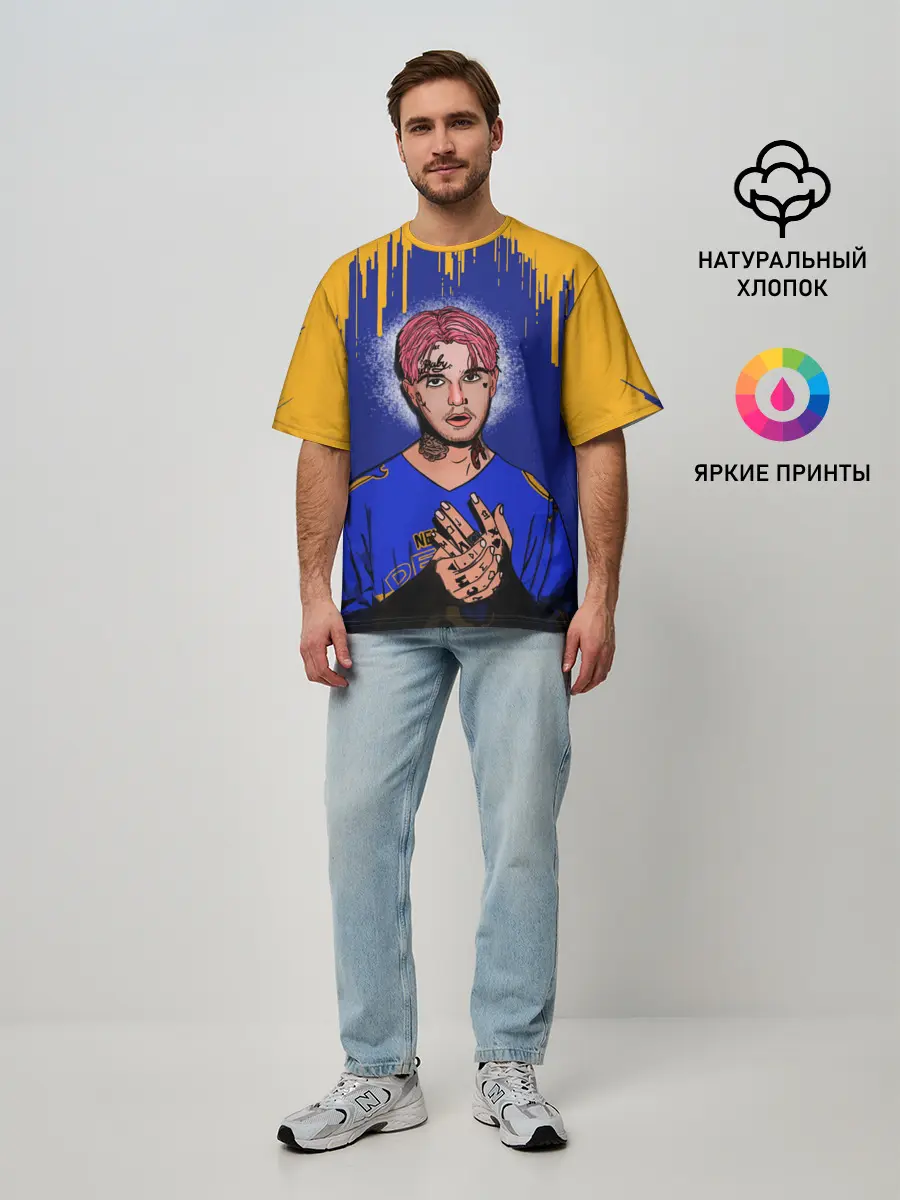 Мужская футболка оверсайз / LIL PEEP | ЛИЛ ПИП