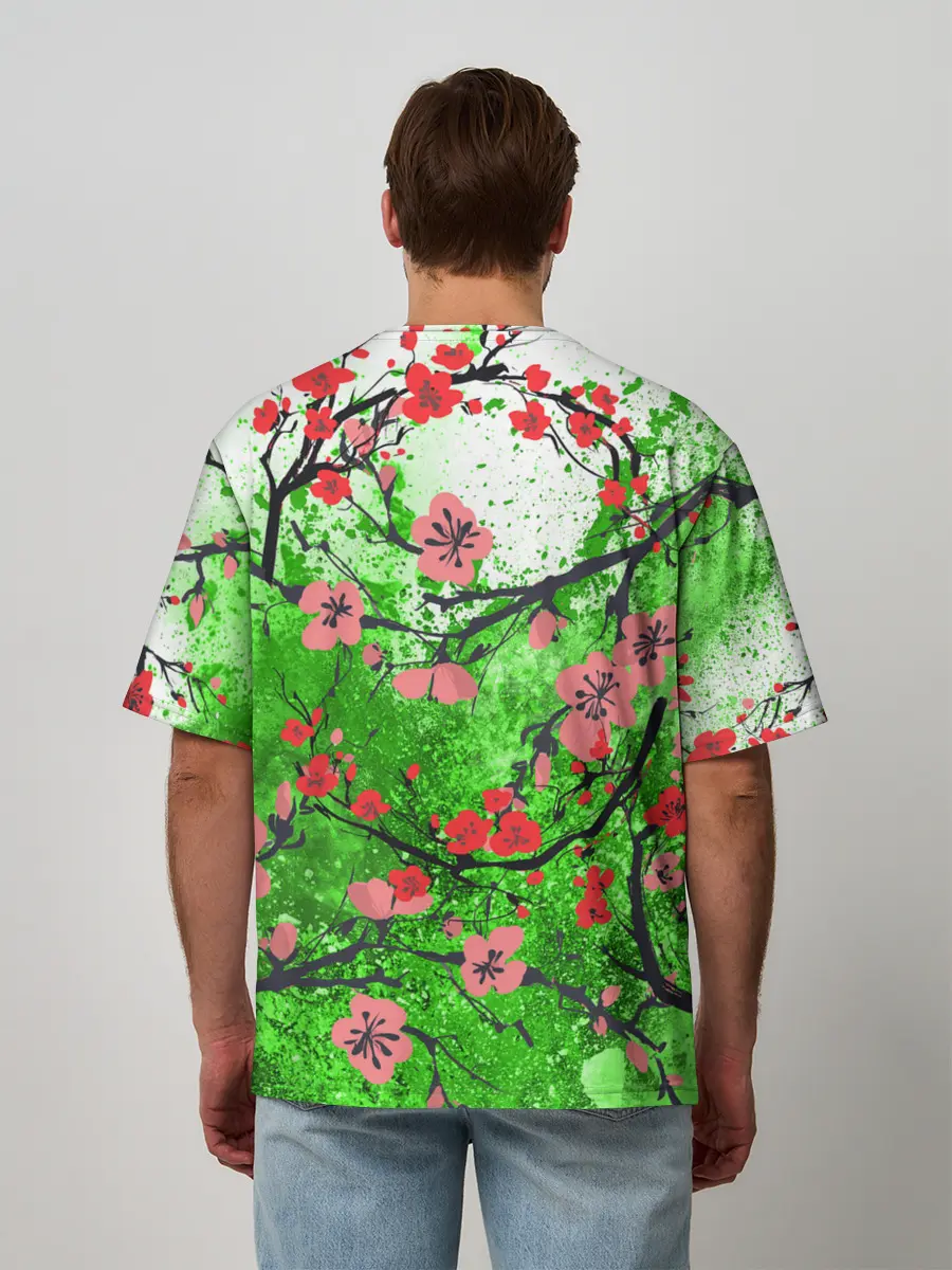 Мужская футболка оверсайз / Сакура | Sakura