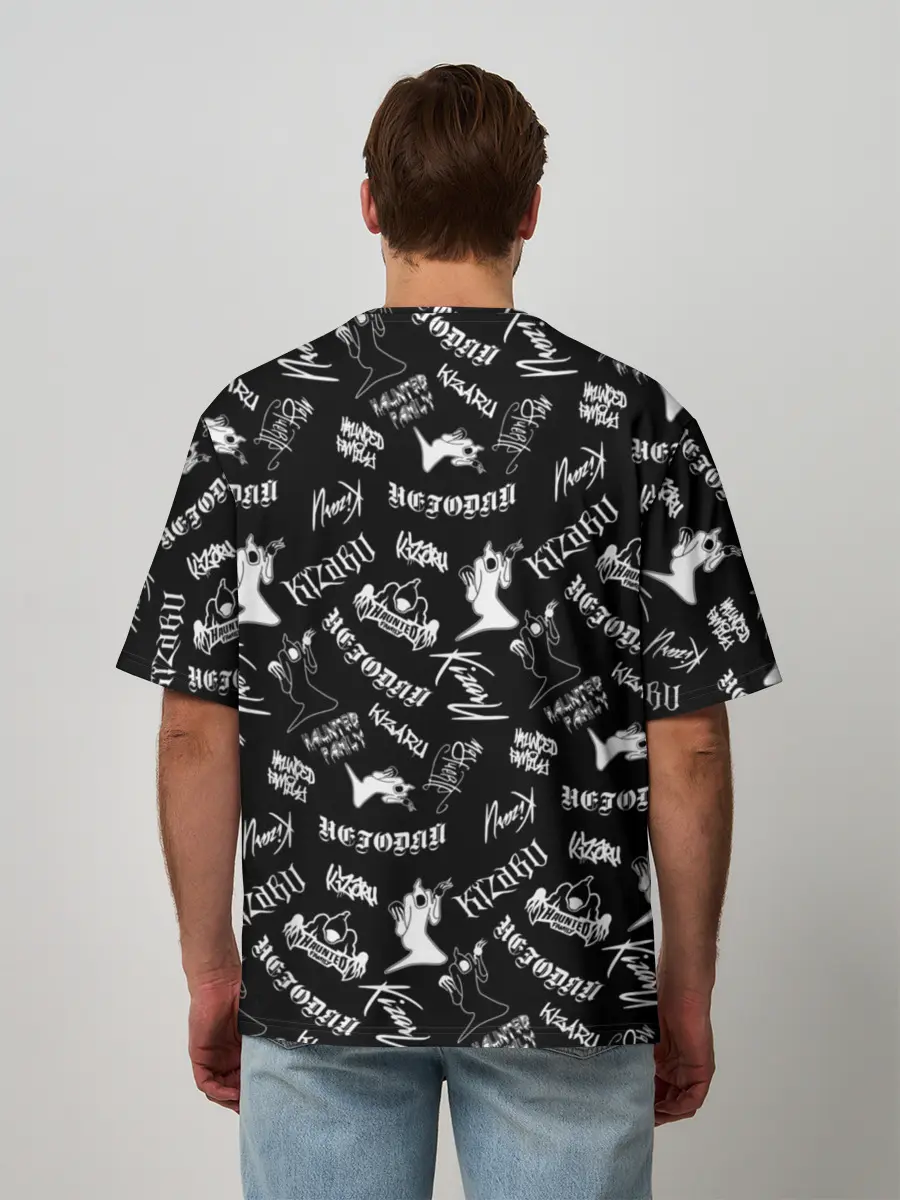 Мужская футболка оверсайз / KIZARU / HAUNTED FAMILY