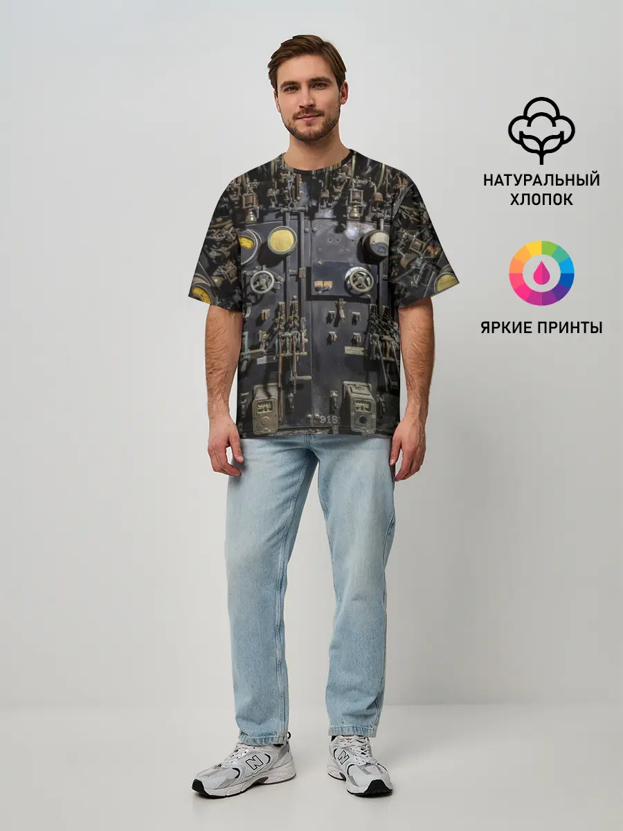 Мужская футболка оверсайз / Механизм