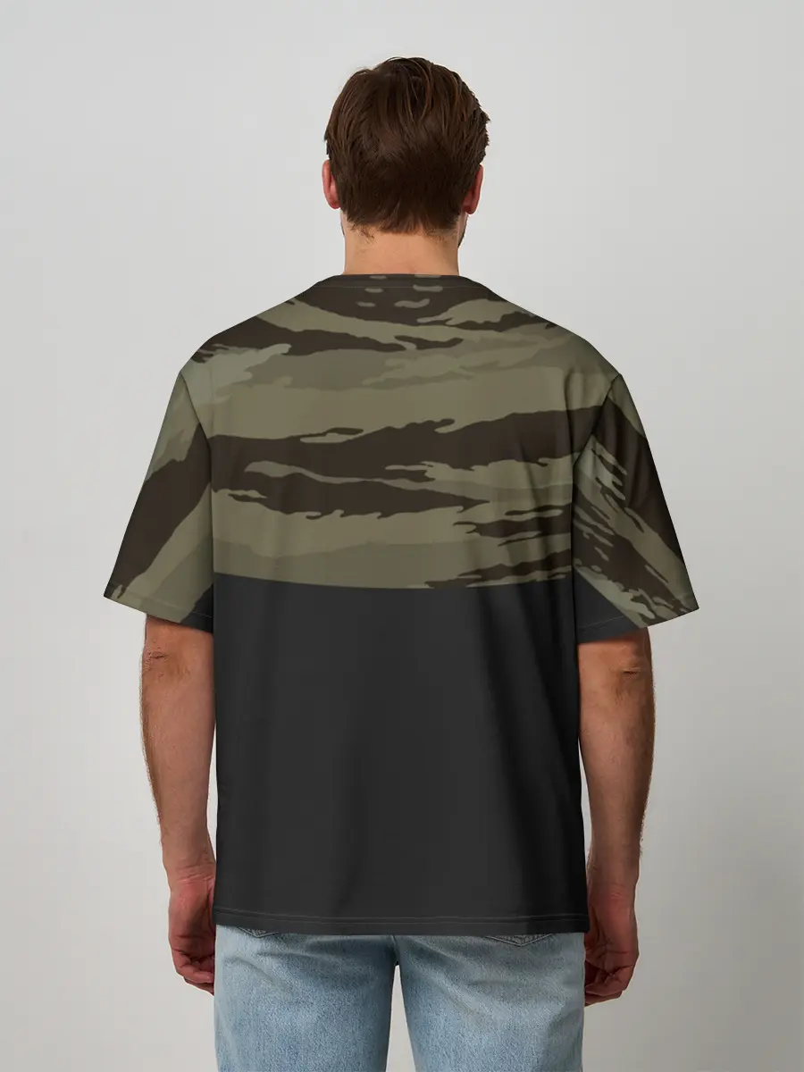 Мужская футболка оверсайз / Камуфляж ВС РФ