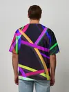 Мужская футболка оверсайз / Светящиеся полосы