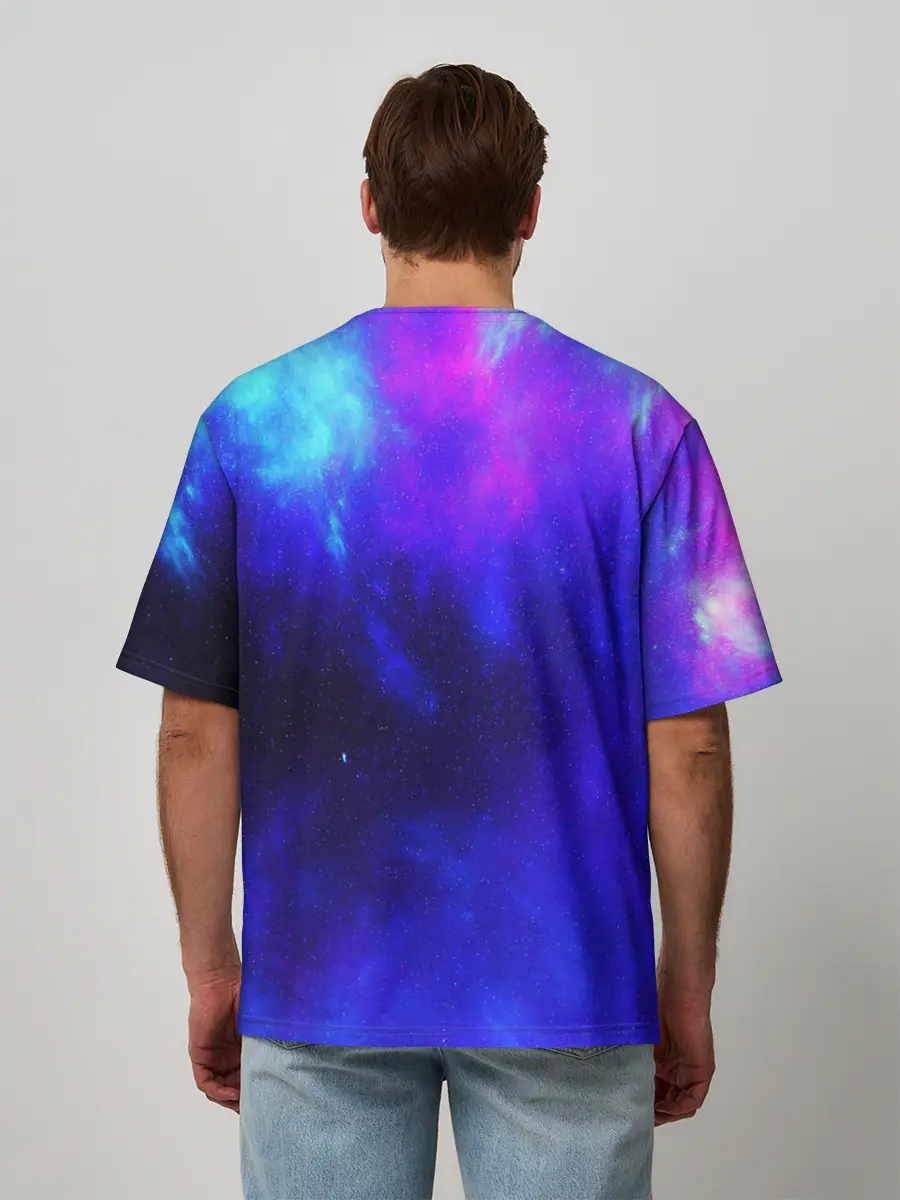 Мужская футболка оверсайз / СЕВЕРНОЕ СИЯНИЕ