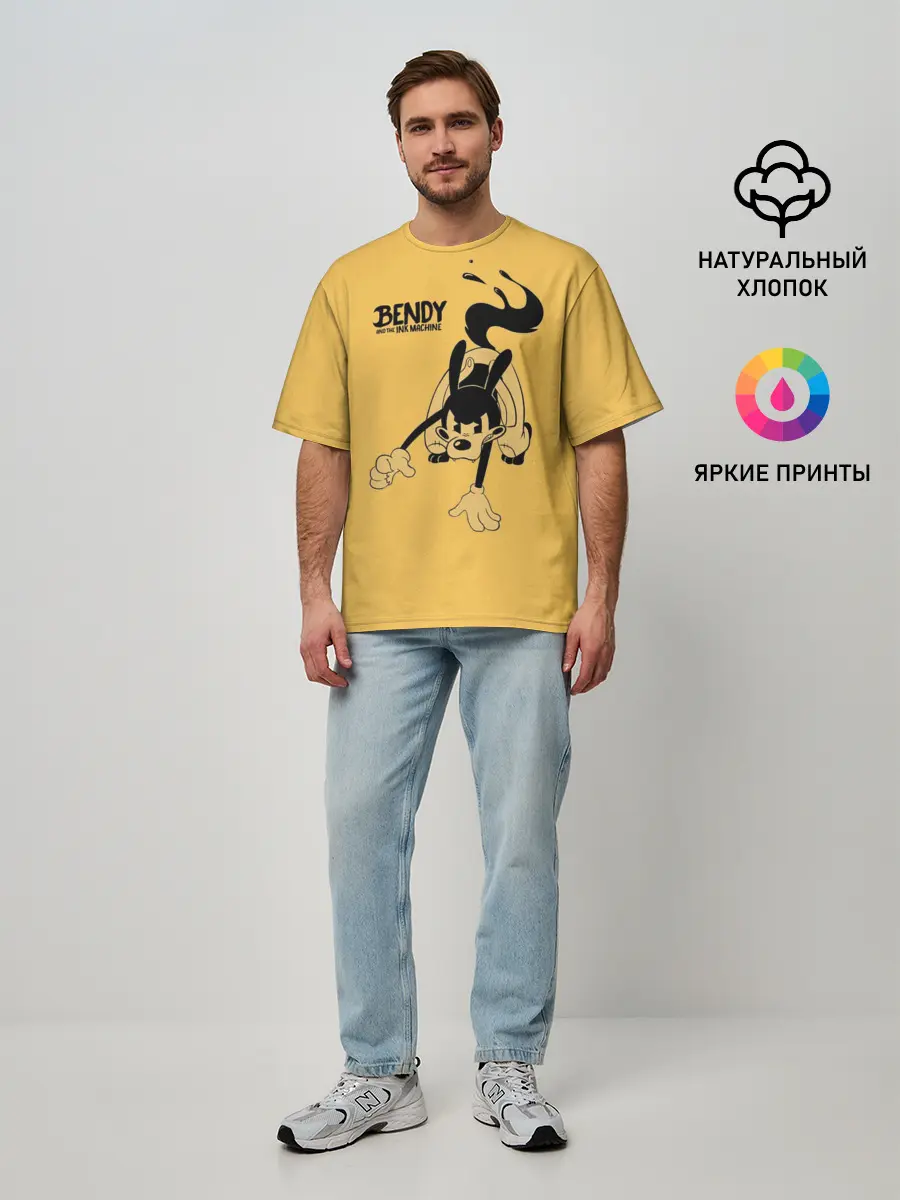 Мужская футболка оверсайз / Bendy And The Ink Machine